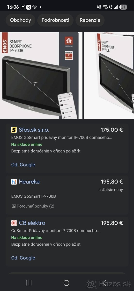 Monitor k videovrátniku Emos IP-700B - 2