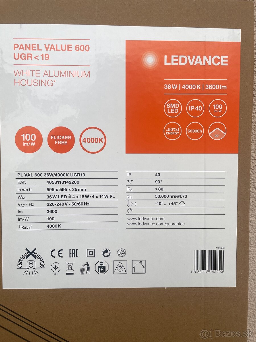 LED panel do kazetového stropu - 2