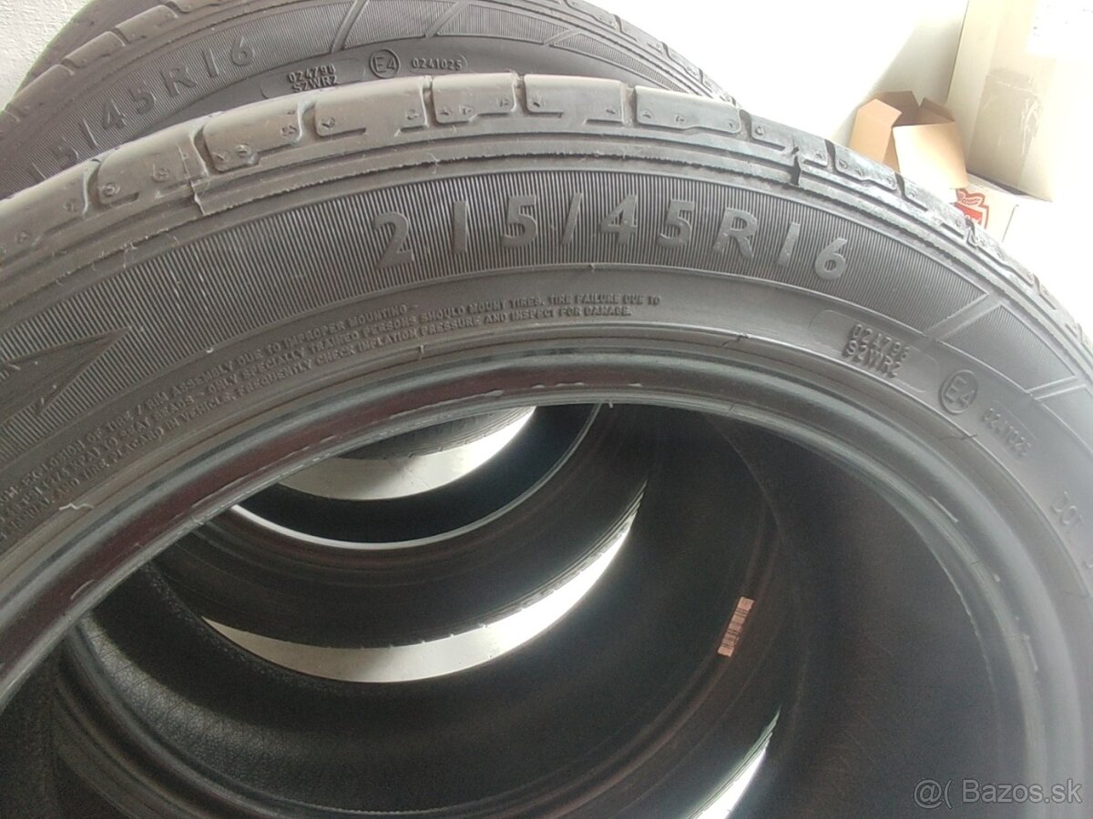 Dunlop 215/45 R16 letné - 2