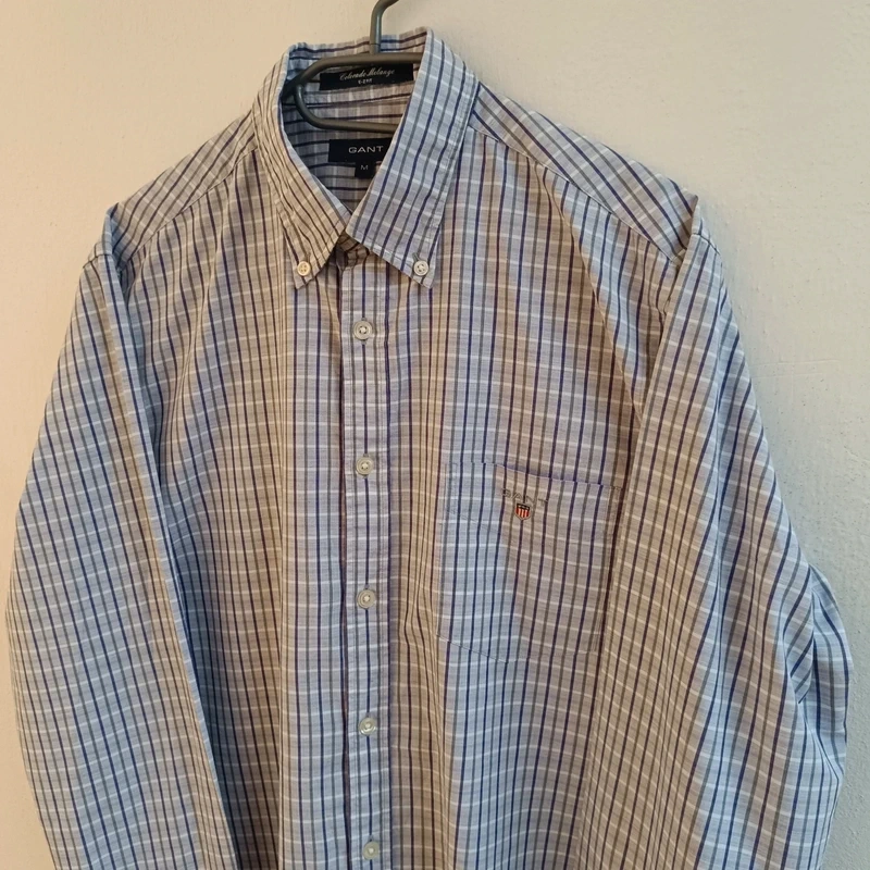 GANT colorado melange fialová pruhovaná košeľa kockovaná M - 2