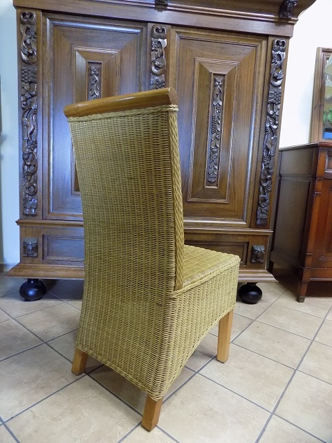 Ratanové stoličky s masívnou konštrukciou 4 kusy - 2