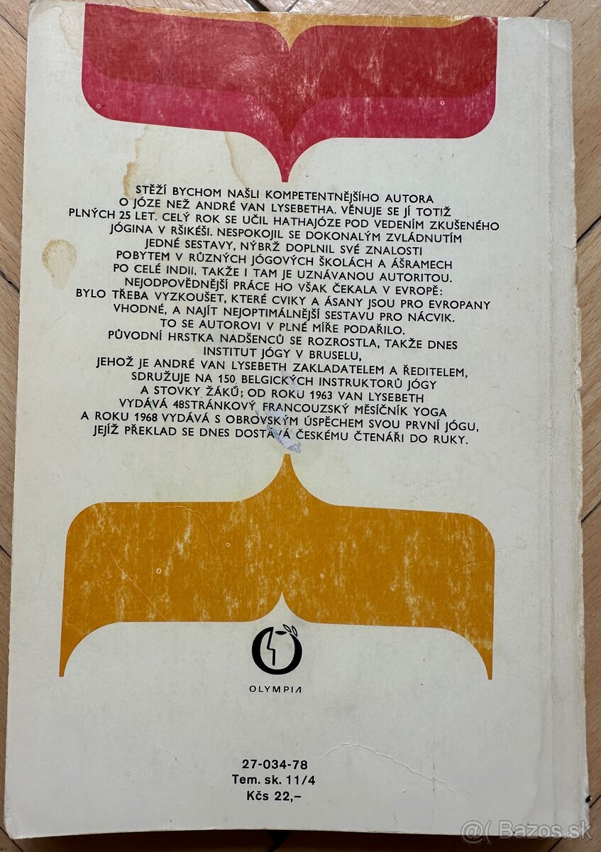KNIHA Jóga Van Lysebeth André za 4 EURA - 2