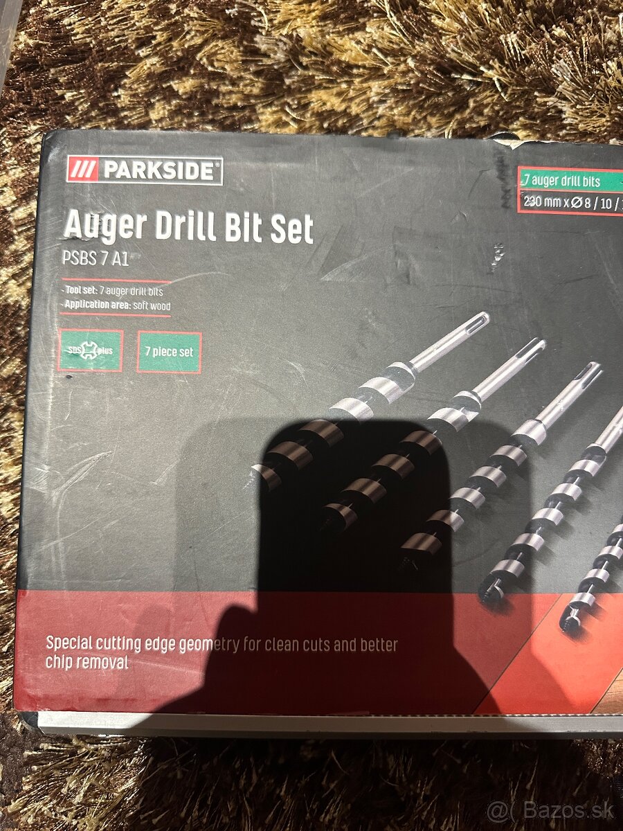 Predám Parkside Auger Drill Bit Set – 7-dielna sada (SDS Plu - 2
