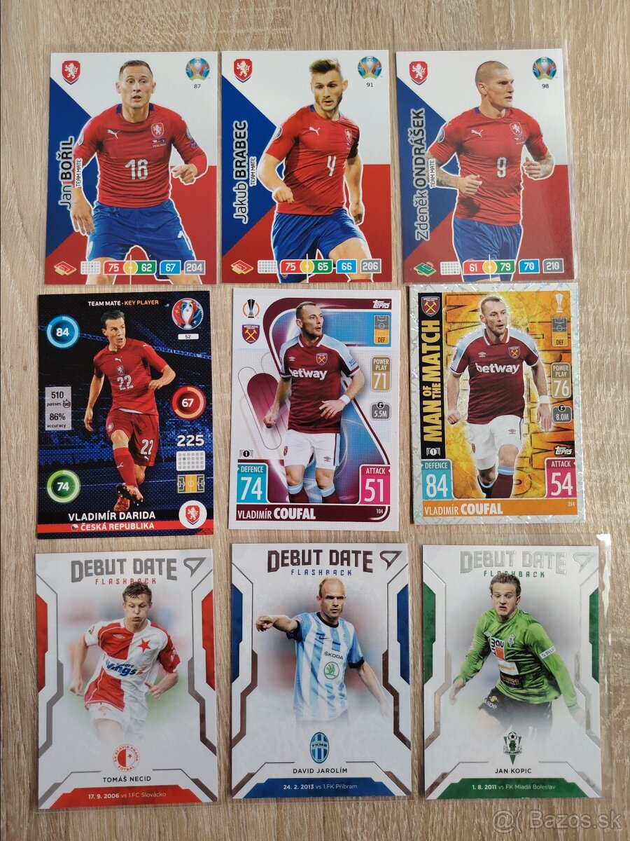Česko - futbalové kartičky - 2