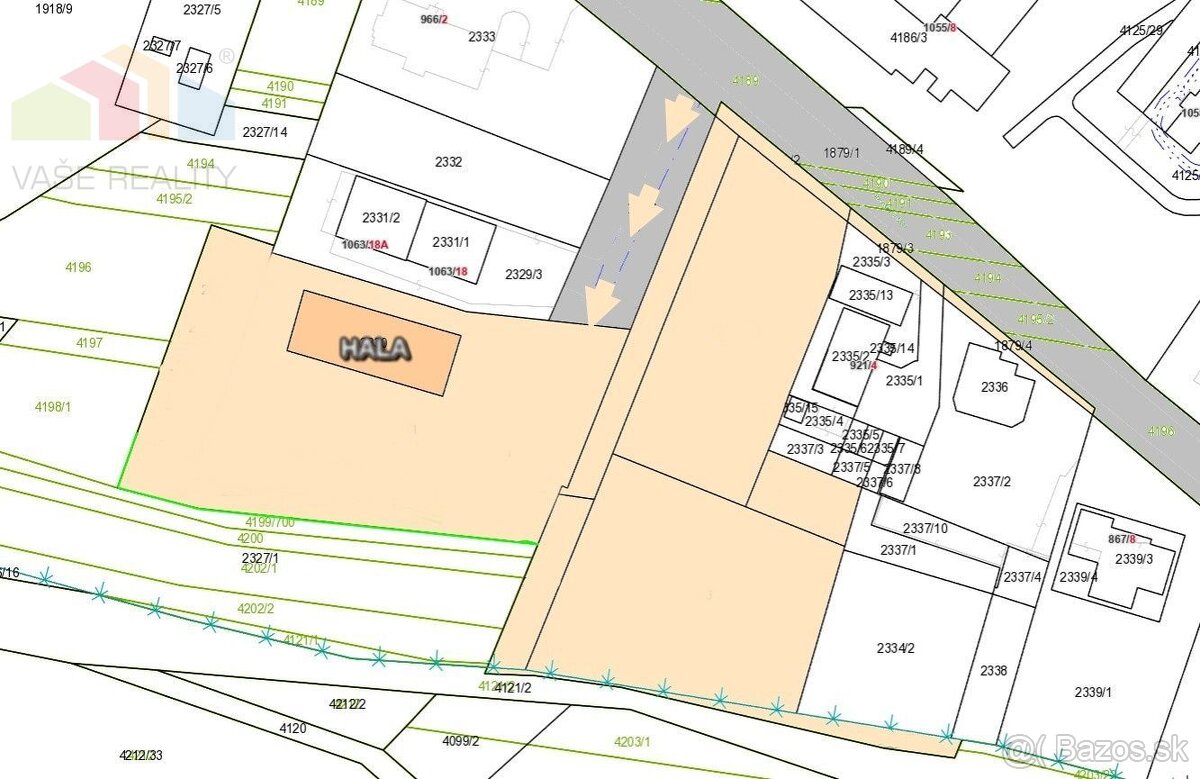 Stavebný pozemok 8900 m2 pre Developerský projekt Myjava Jab - 2