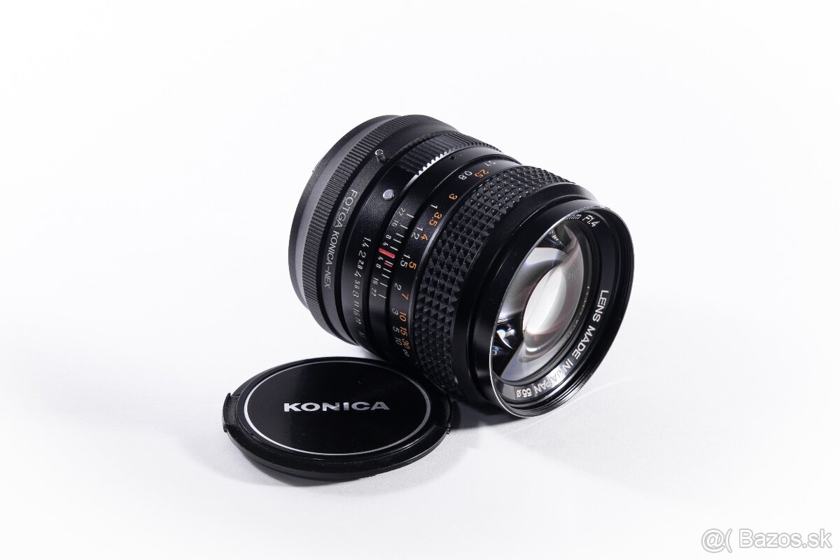 Konica AR 50mm f/1.4 + redukcia Konica–NEX - 2