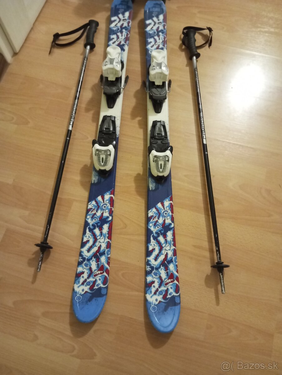 Lyže 112cm s lyžiarkami - 2