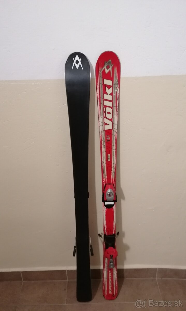 Lyže 141cm + lyžiarky - 2