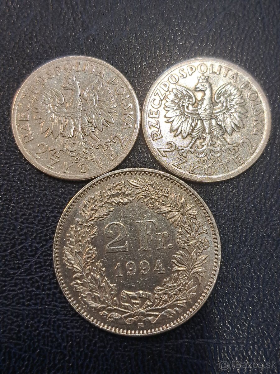 Mince strieborné - 2