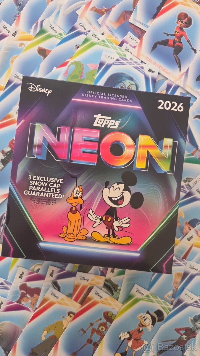 Zberatelske karty Disney Neon 2026 - 2