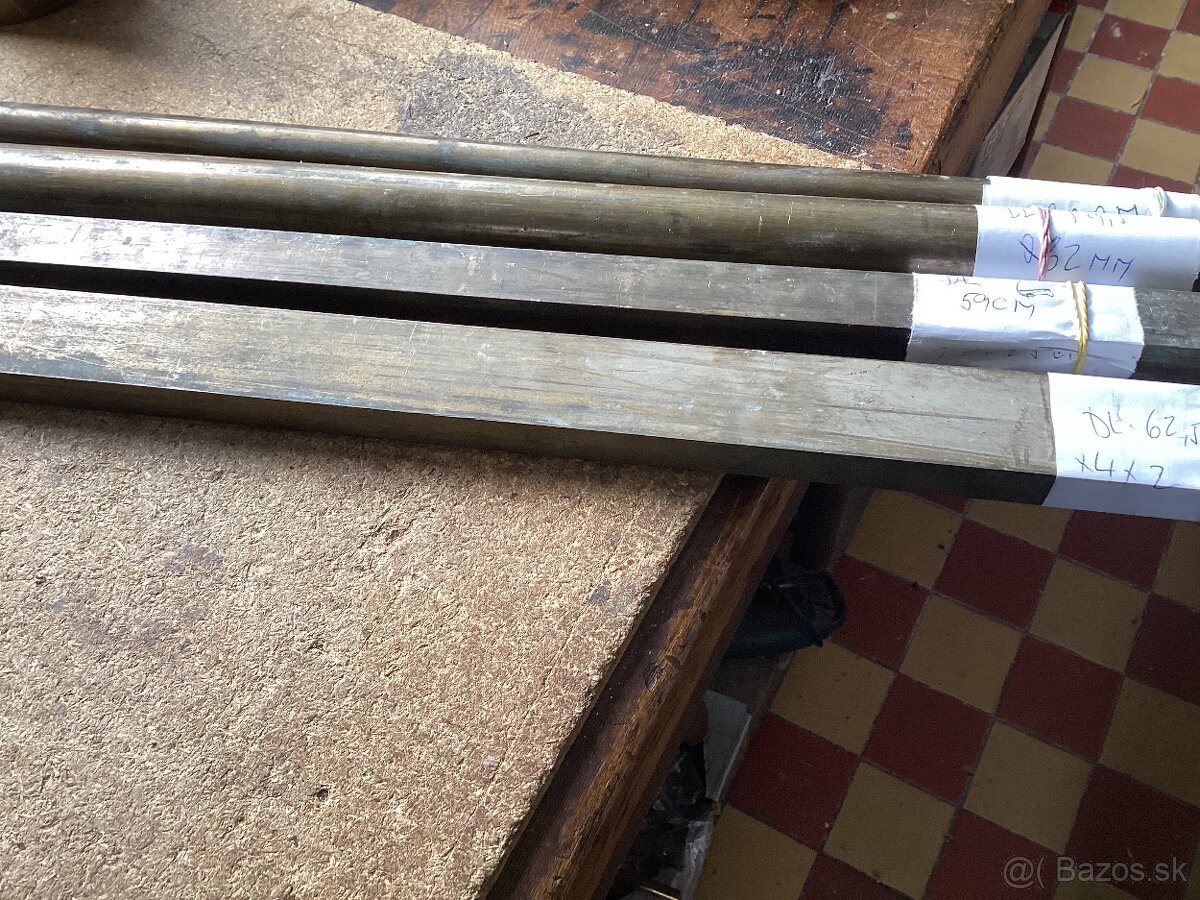 Mosadz - guľatina,štvorec,obdĺžnik - 2