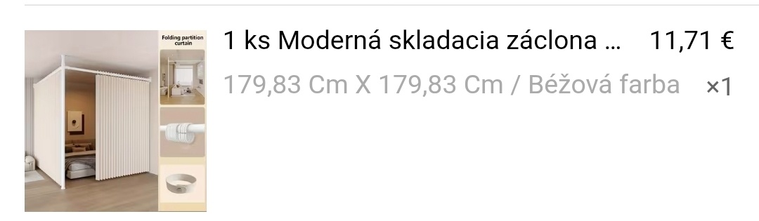 Skladacia záclona - 2