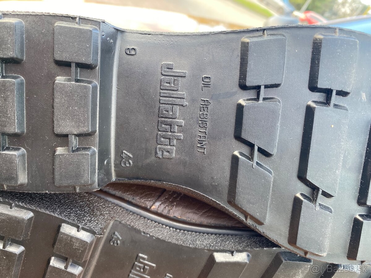 Francúzska kvalitná pracovná kožená obuv,nové velkost43 - 2