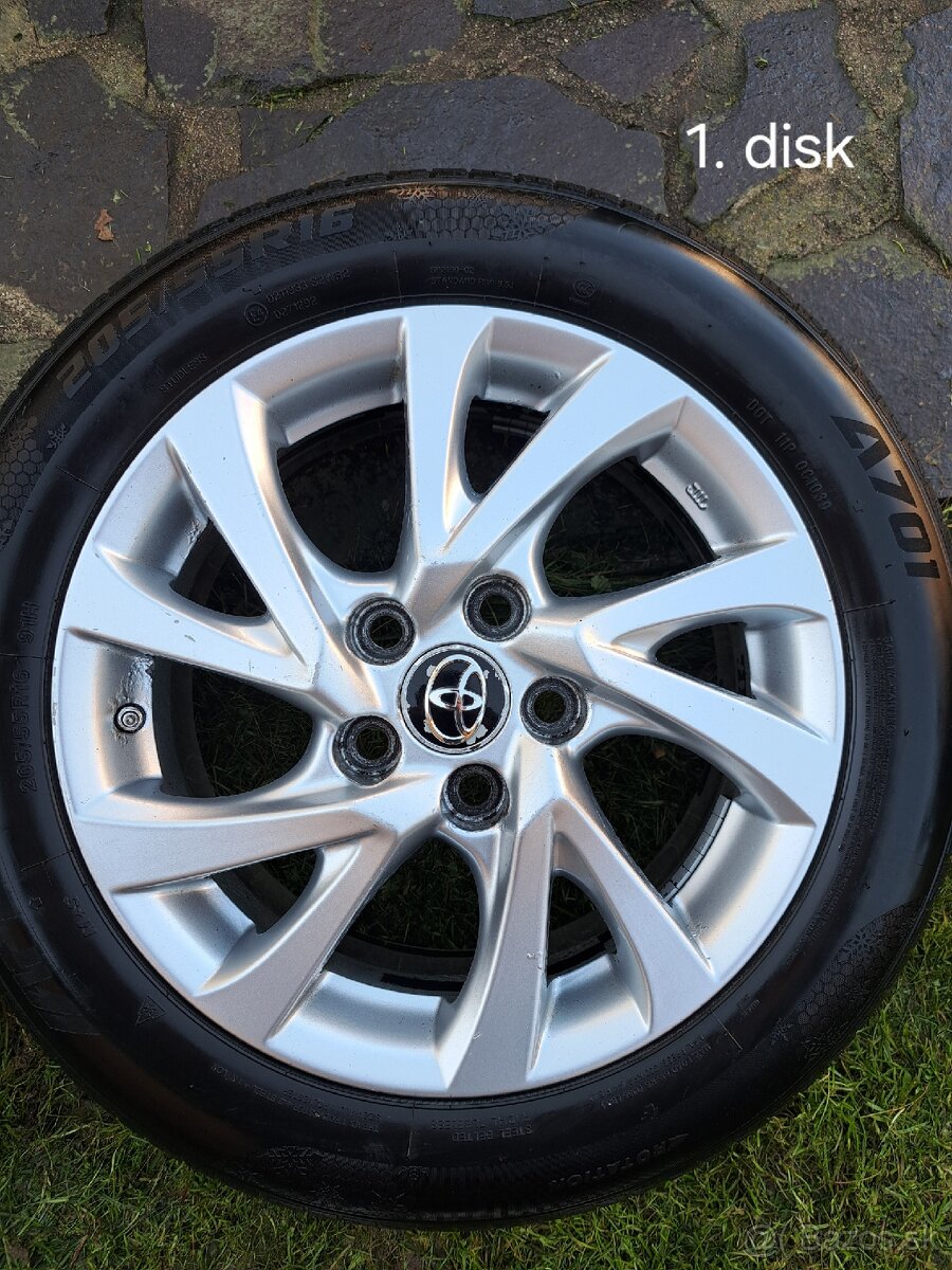 Predám disky Toyota R16 – 5x114,3 + TPMS - 2