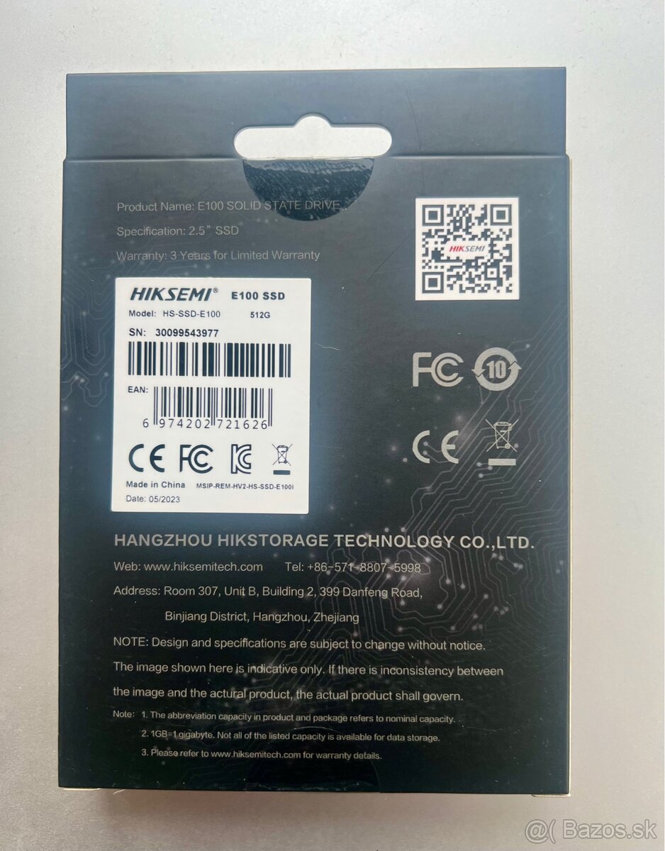 SSD 512GB Hiksemi, nové nerozbalené - 2