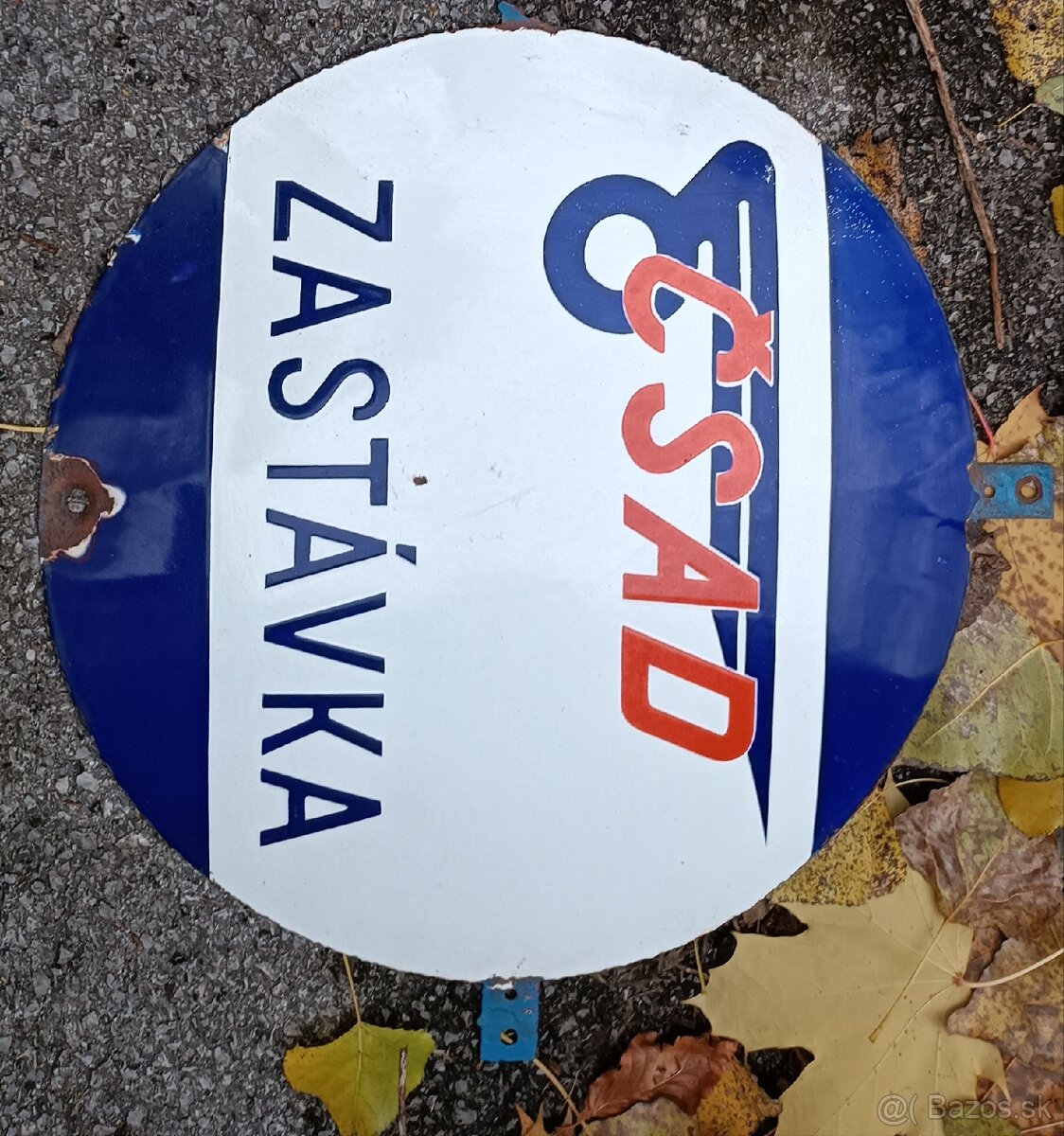 Originál smaltovaná autobusová tabuľa ČSAD - 2