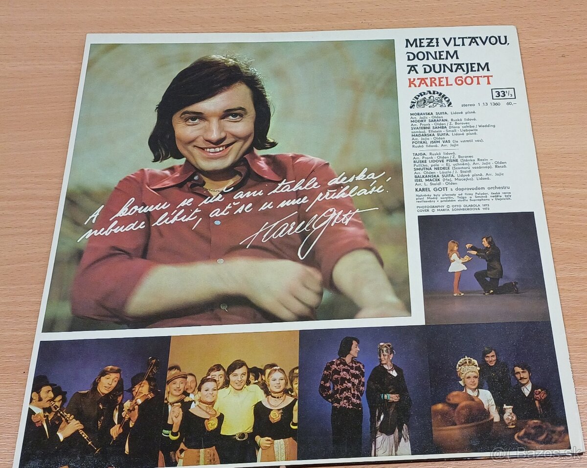 LP platňa Karel Gott:Medzi Vltavou, Donem a Dunajem. r.1973 - 2