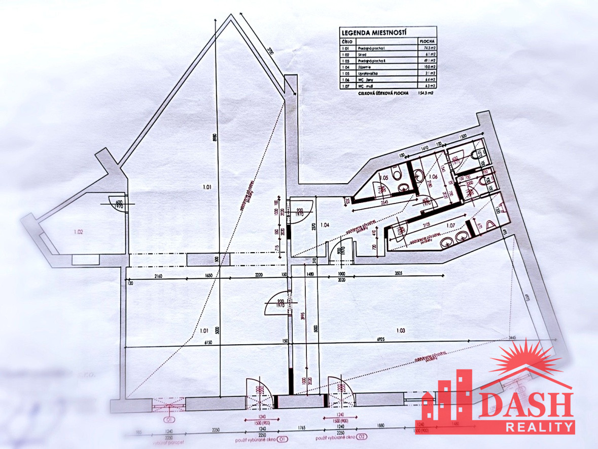 Na prenájom komerčný priestor, 154 m2, Trenčín, centrum mest - 2