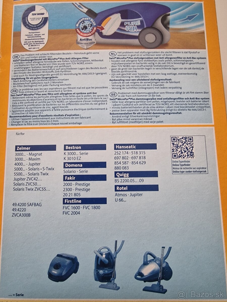 Vrecká do vysávača Z114 - 2