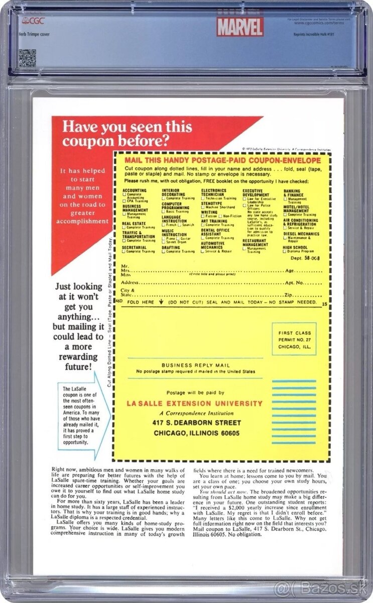 Komiks Incredible Hulk Facsimile Edition #181, 2023, CGC 9.8 - 2
