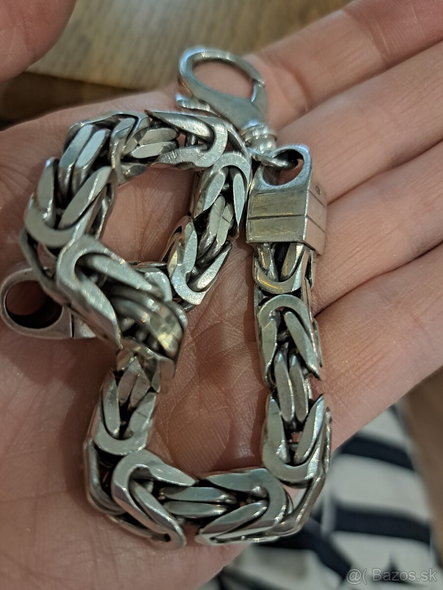 Retiazka na ruku kráľovsky vzor plná - 2