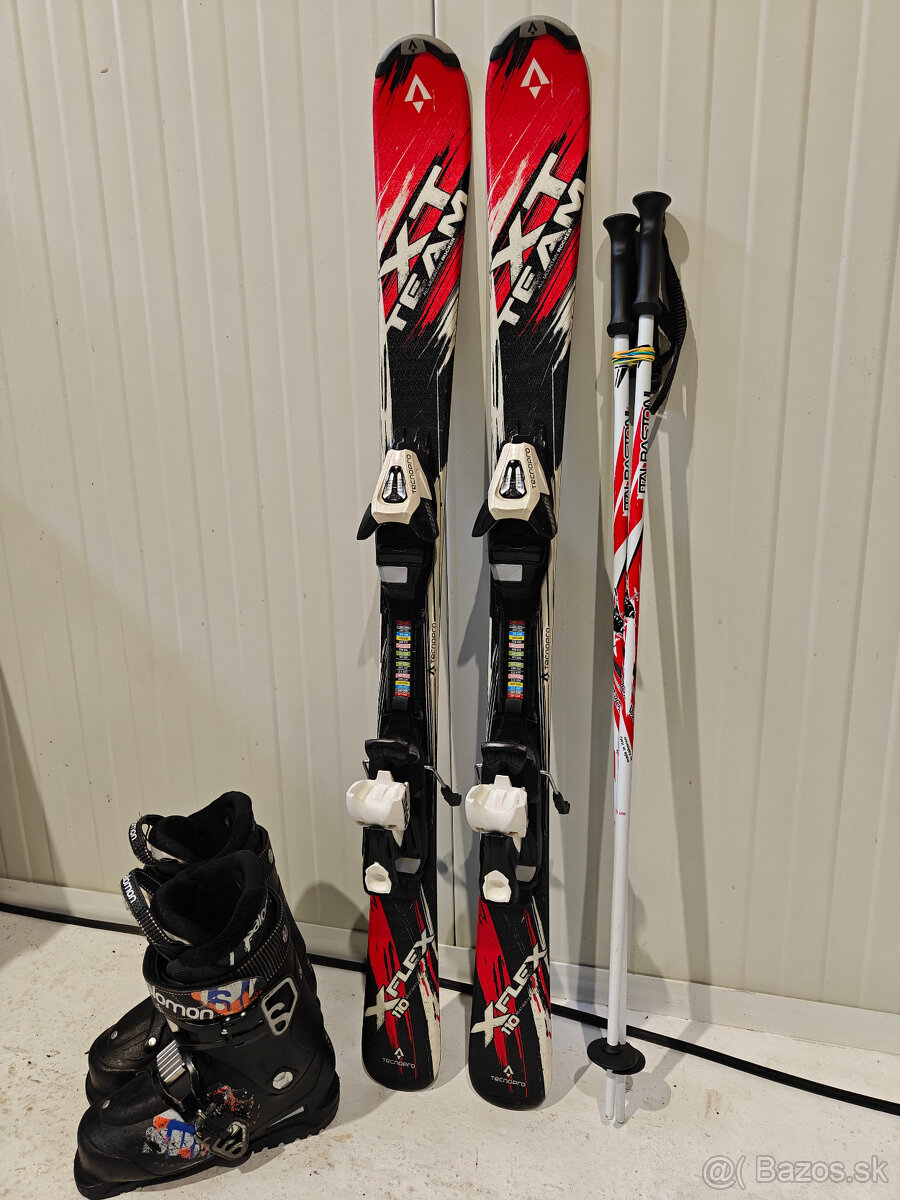 LYŽE TECNO PRO XT TEAM 110CM + LYŽIARKY SALOMON 36EUR - 2