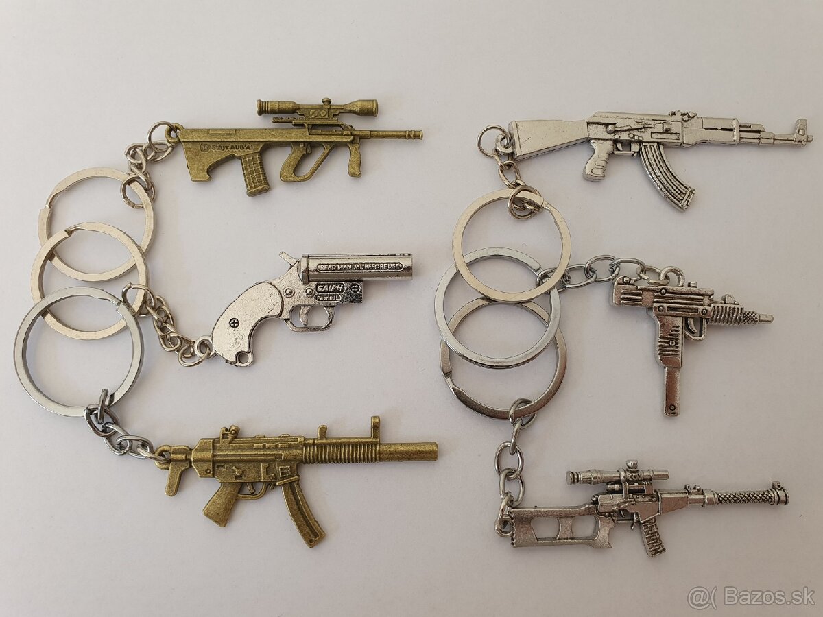 Kľúčenky v tvare strelnej zbrane 1 - 2