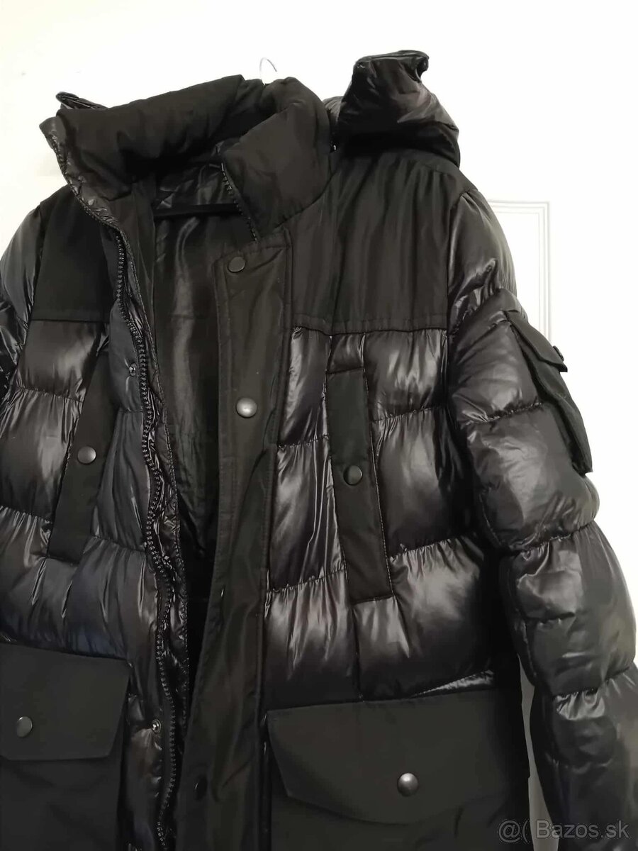 Pánska bunda dlhá čierna - 2