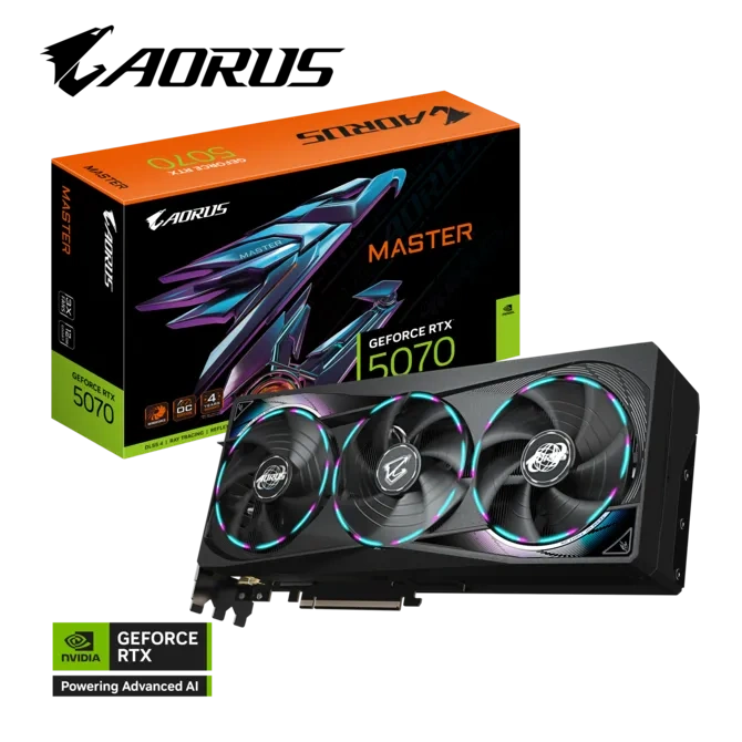RTX 5070 Aorus Master 12 GB OC, 4 roky zaruka - 2