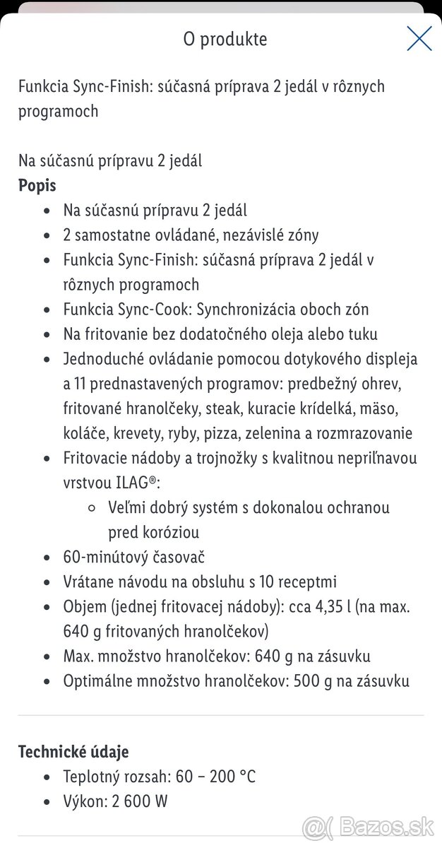 Predám teplovzdušnú fritézu - 2
