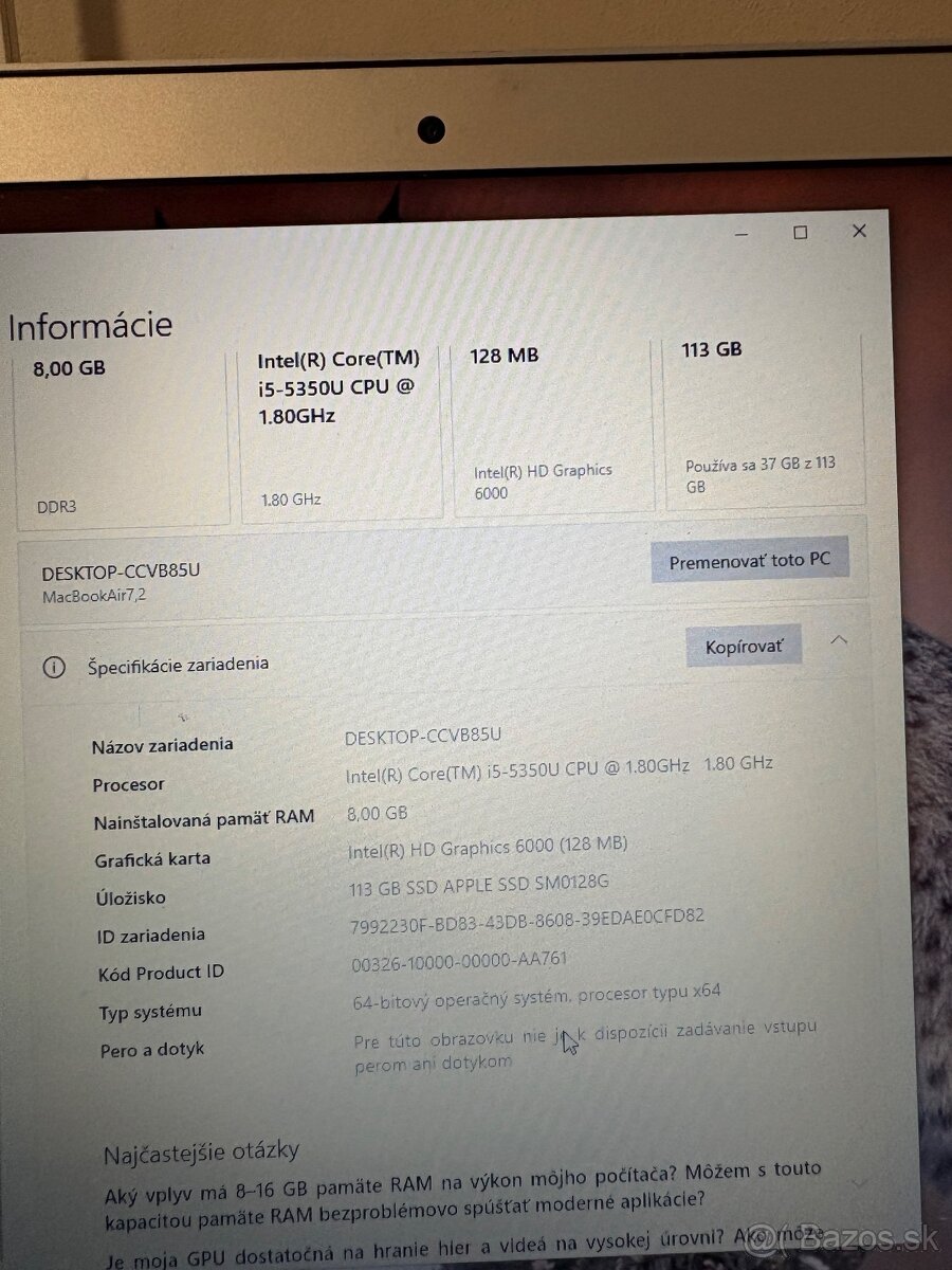 MacBook air A1466 - 2