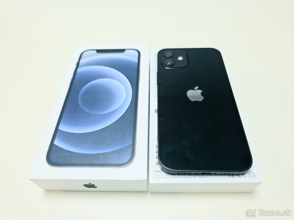 APPLE IPHONE 12 128GB BLACK BATERKA 100% - 2