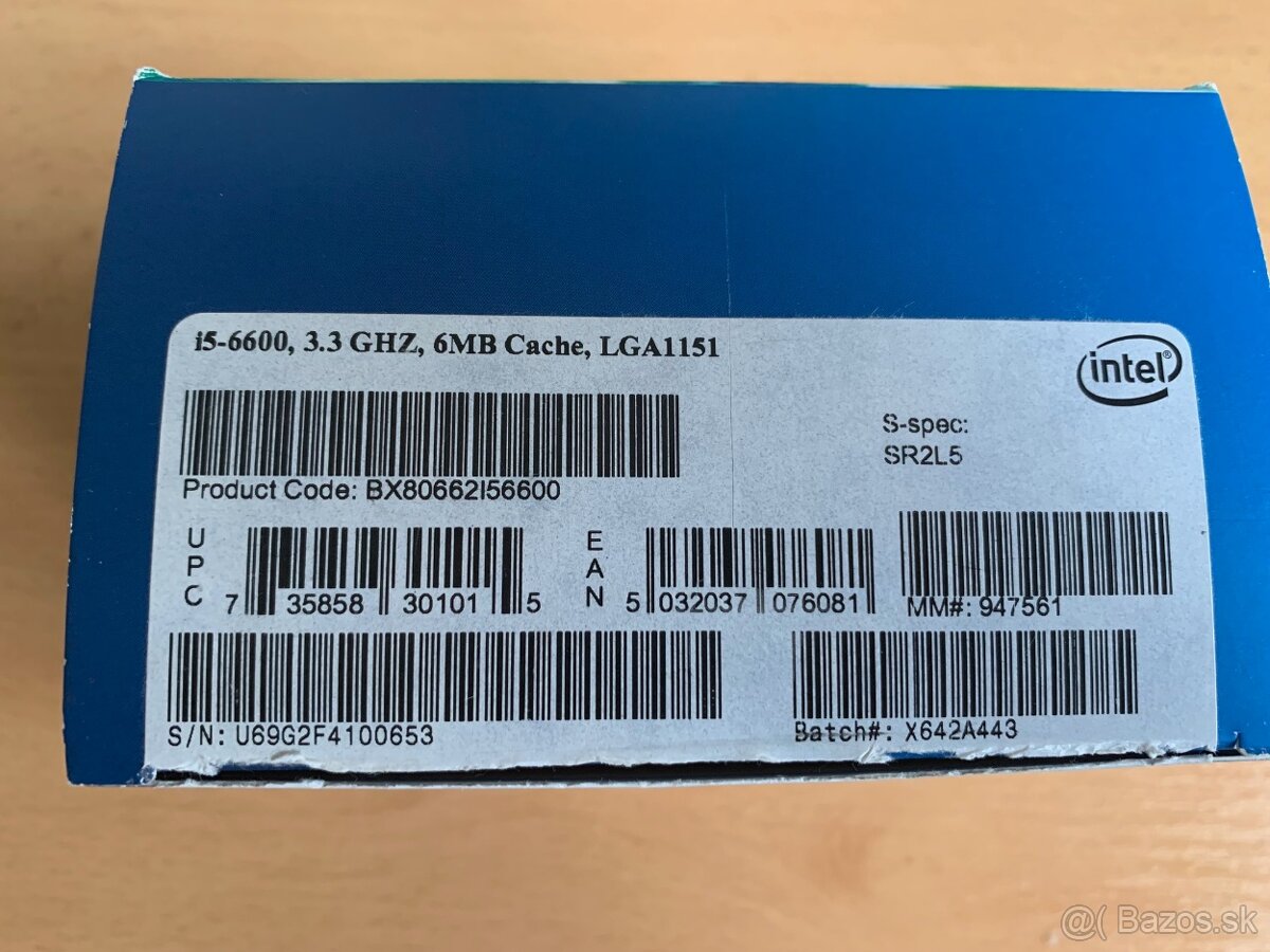 Intel i5-6600 + originální chladič, LGA1151 - 2