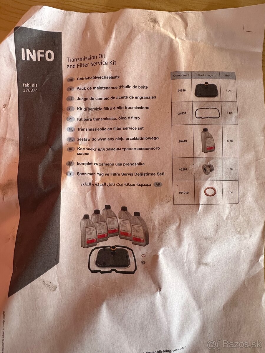 Predam olej do automatickej prevodovky FEBI - 2