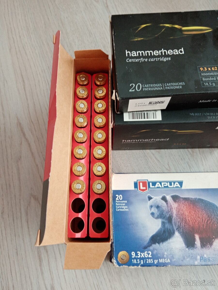 Predam naboje do gulovnice 9,3×62 - 2