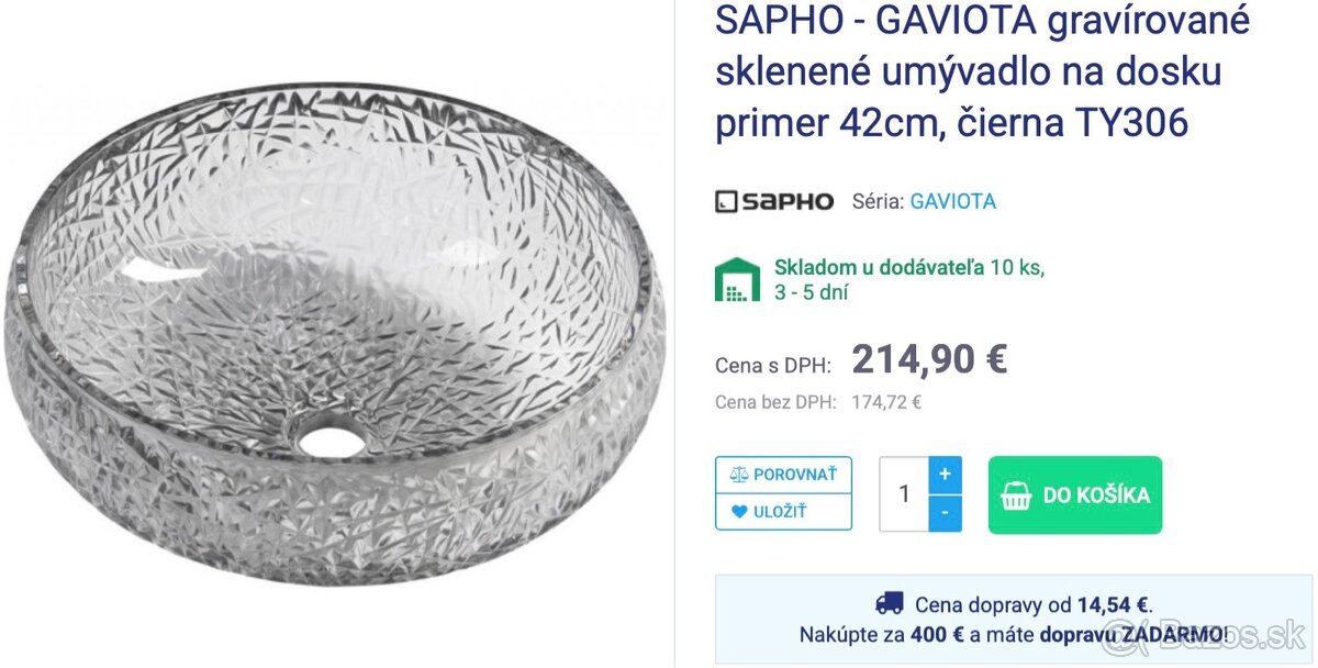 Sklenené umývadlo na dosku - 2