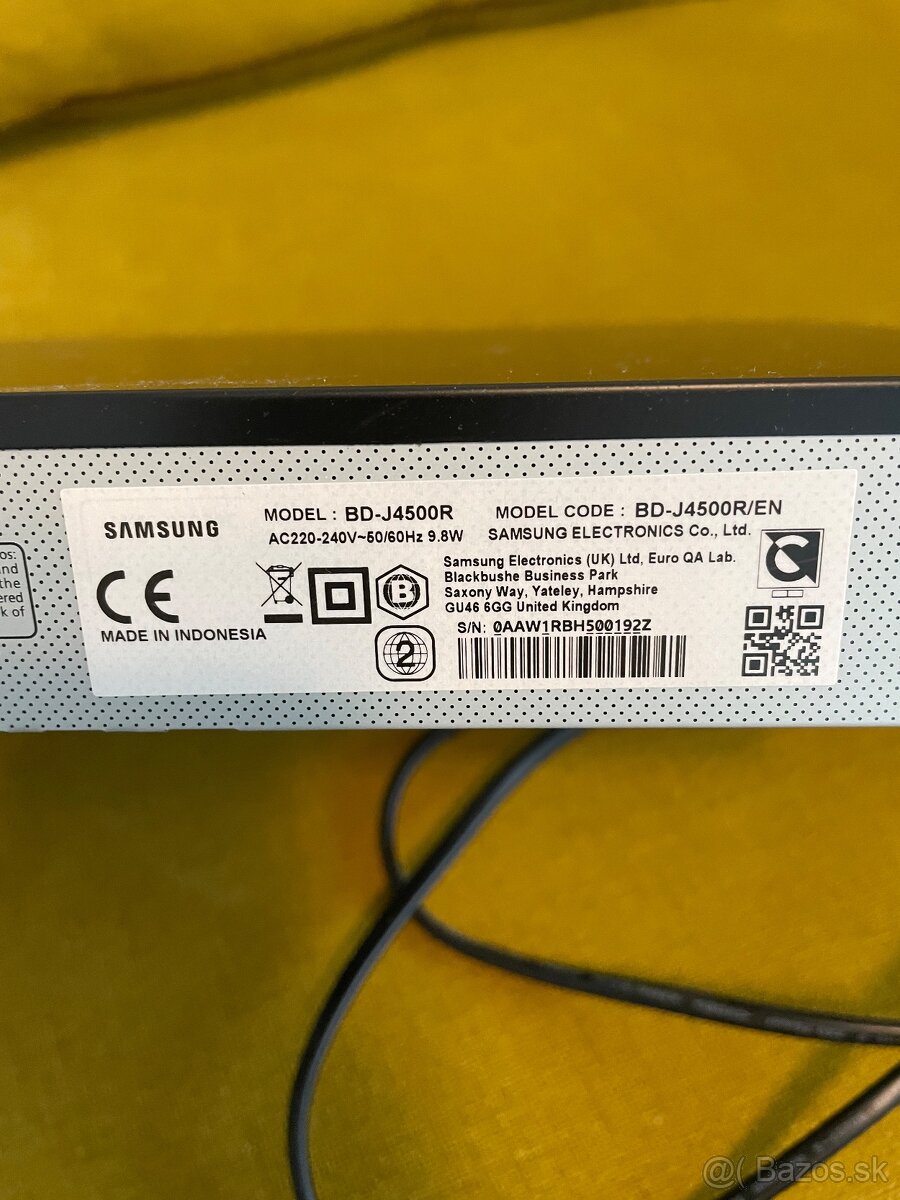 Blu-ray prehravac, 100% stav, Samsung BD-J4500R - 2