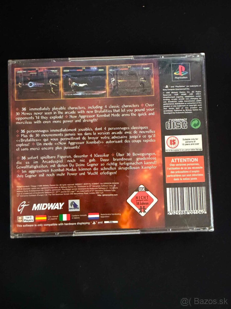 Mortal Kombat Trilogy PS1 / Black Label / Kompletná - 2