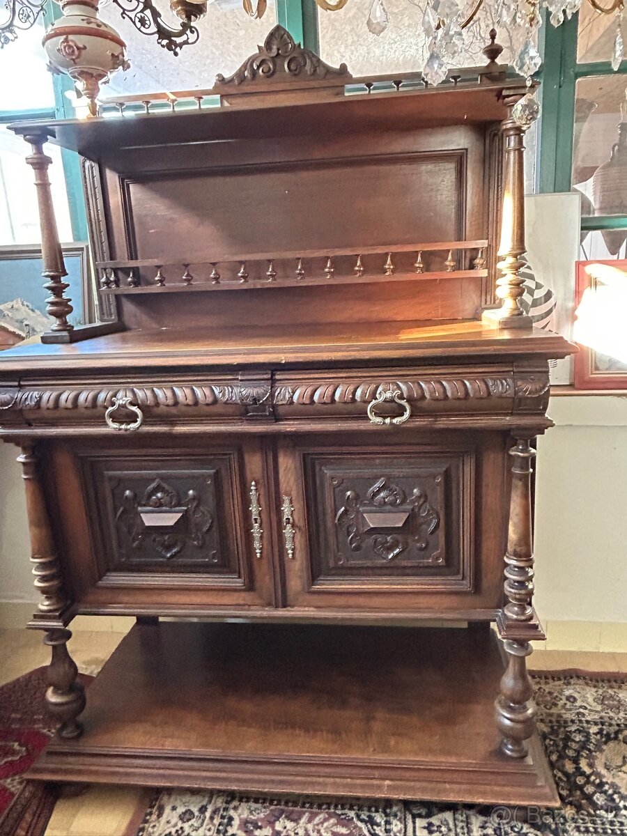 Starožitný príborník, etažér - 2