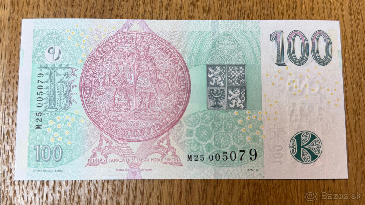 100 korún Českých - vzor 2018 - 2