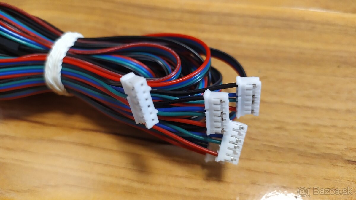 5ks , 1m dlhý Kábel Dupont2,54 (4pin) -PH 2.0 (6pin) - 2