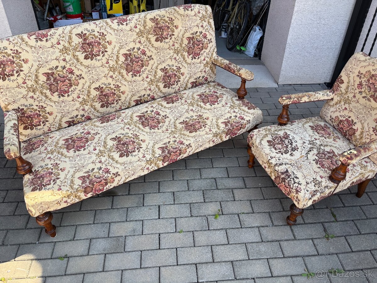 Starožitná sedacia súprava - 2