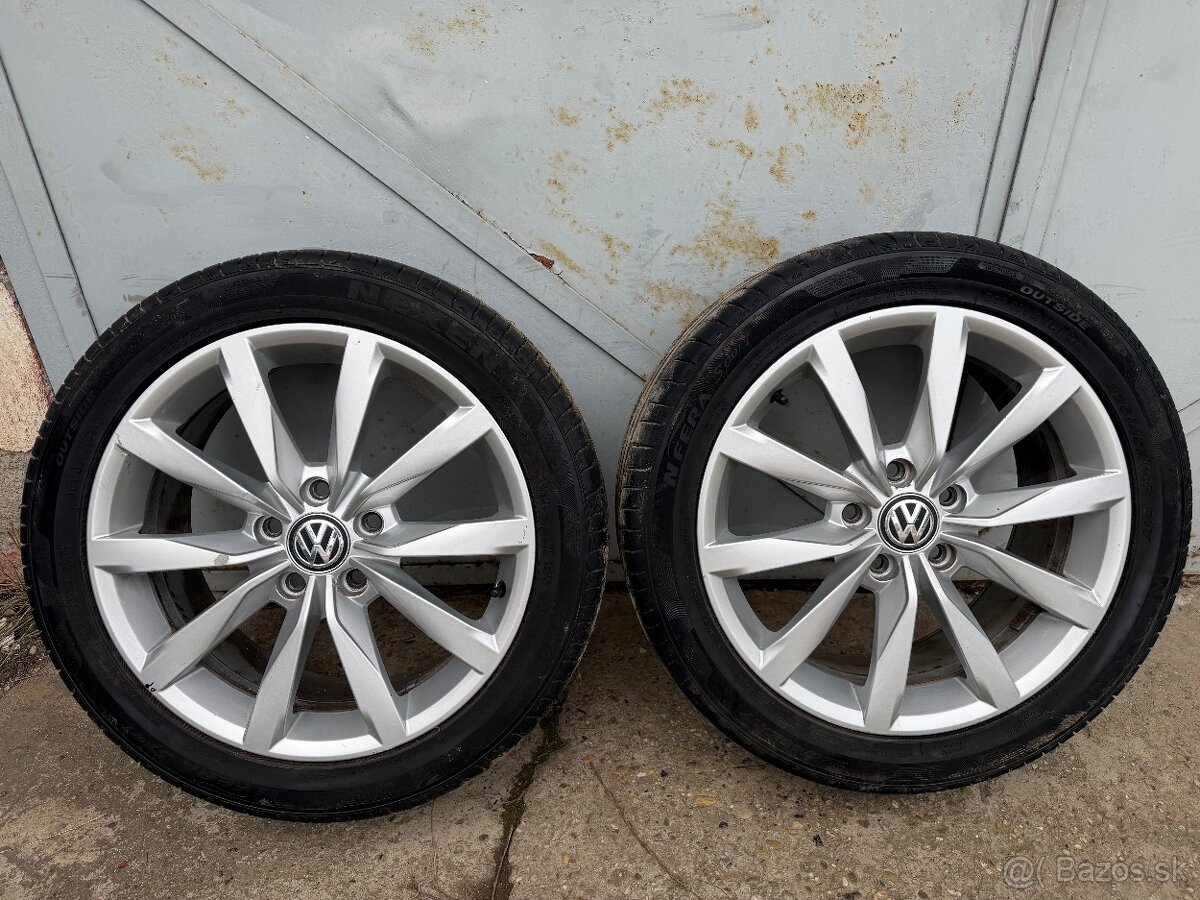 Originál VW sada alu disky R17 s pneu 225/45 - 2