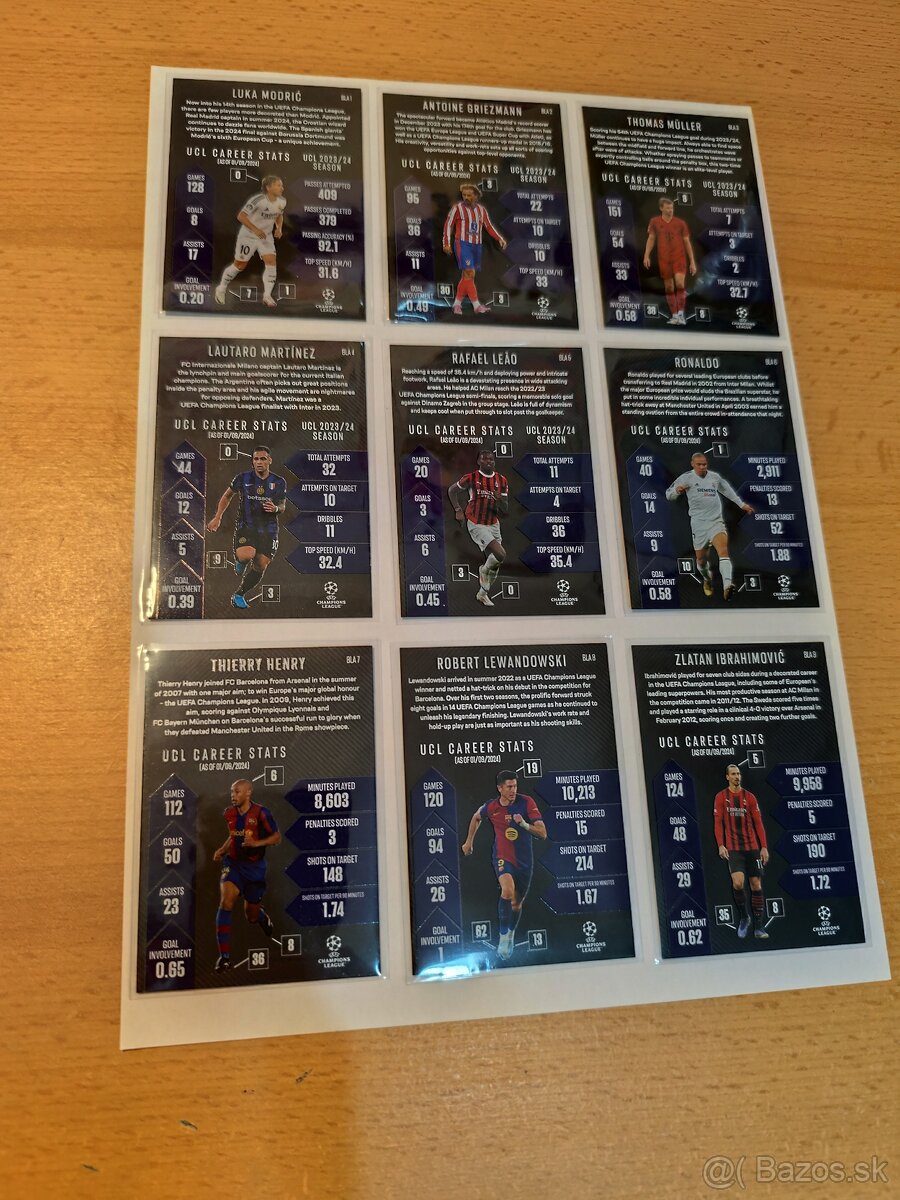 Black Edge topps match attax extra kartičky 2024/25 komplet - 2