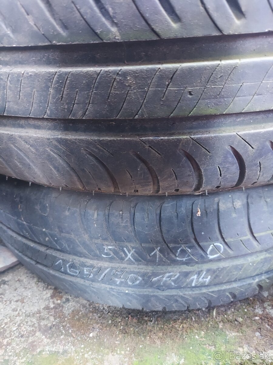 Pneumatiky 165/70 R14 s 5x100 alu diskom - 2