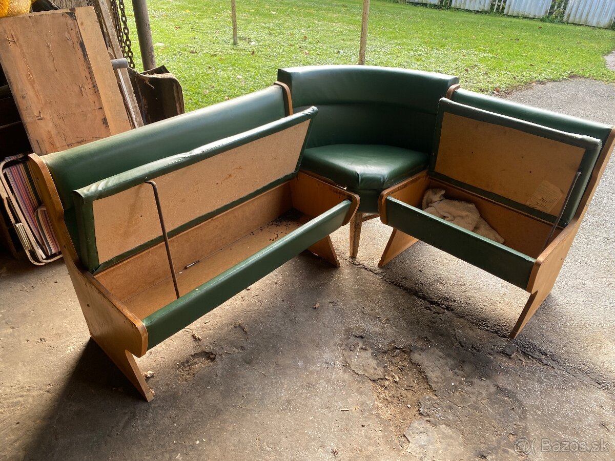 Rohova lavica, stôl a stolicky - 2