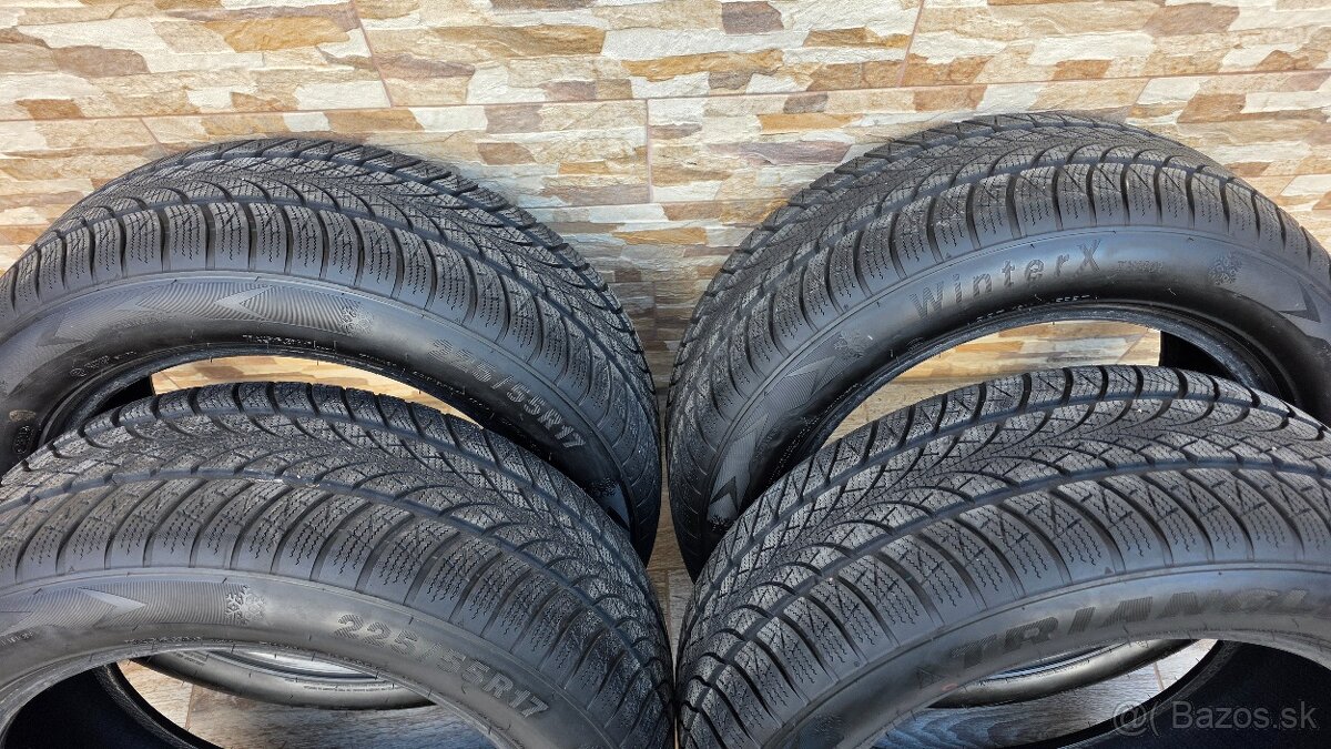 Predám 4xzimné pneumatiky Triangle 225/55r17 - 2