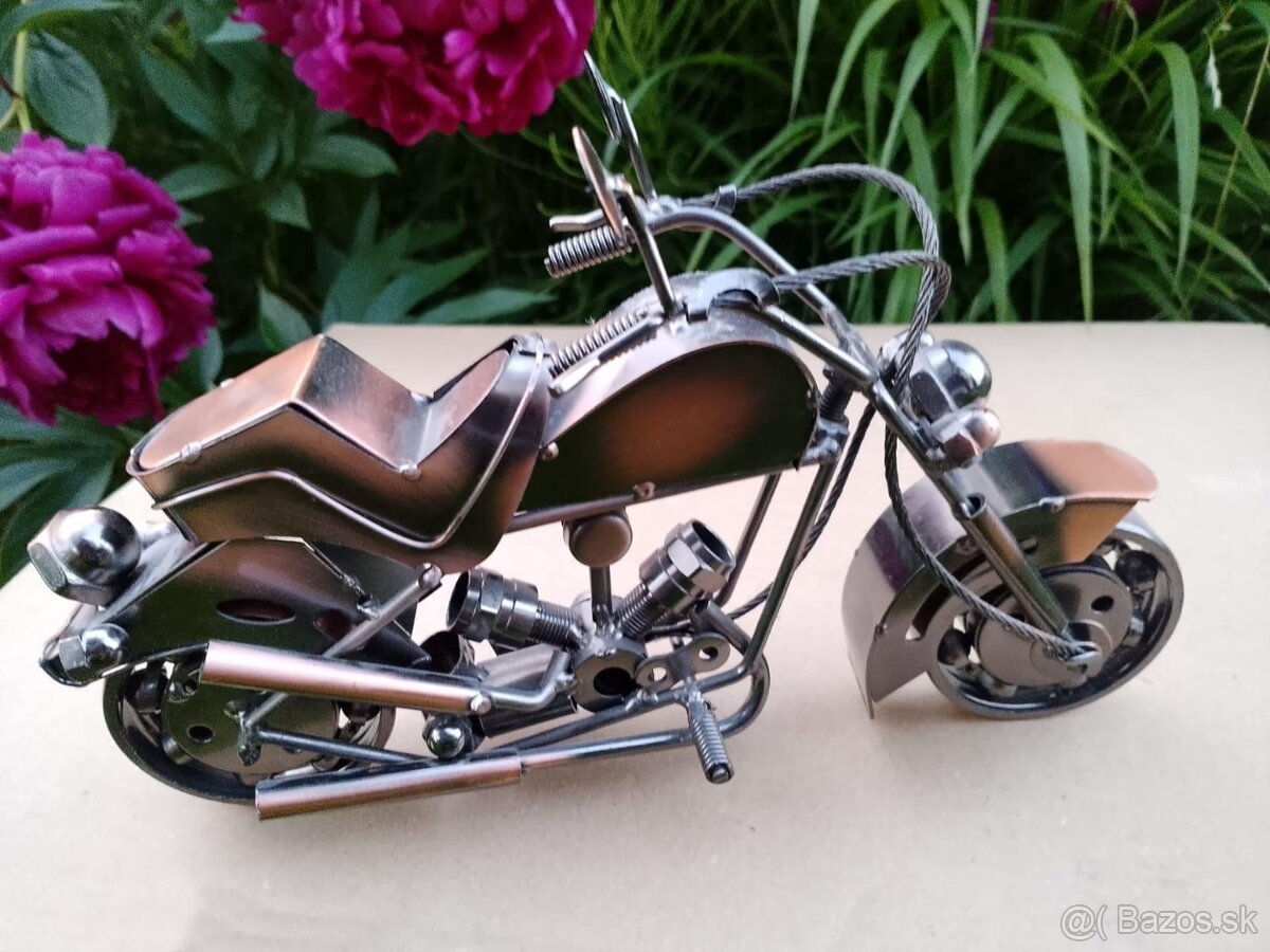 Kovový model motorky, nový - 2