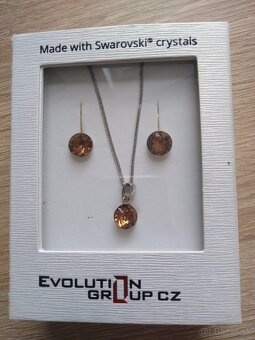 SET Swarovski s jantarom - 2
