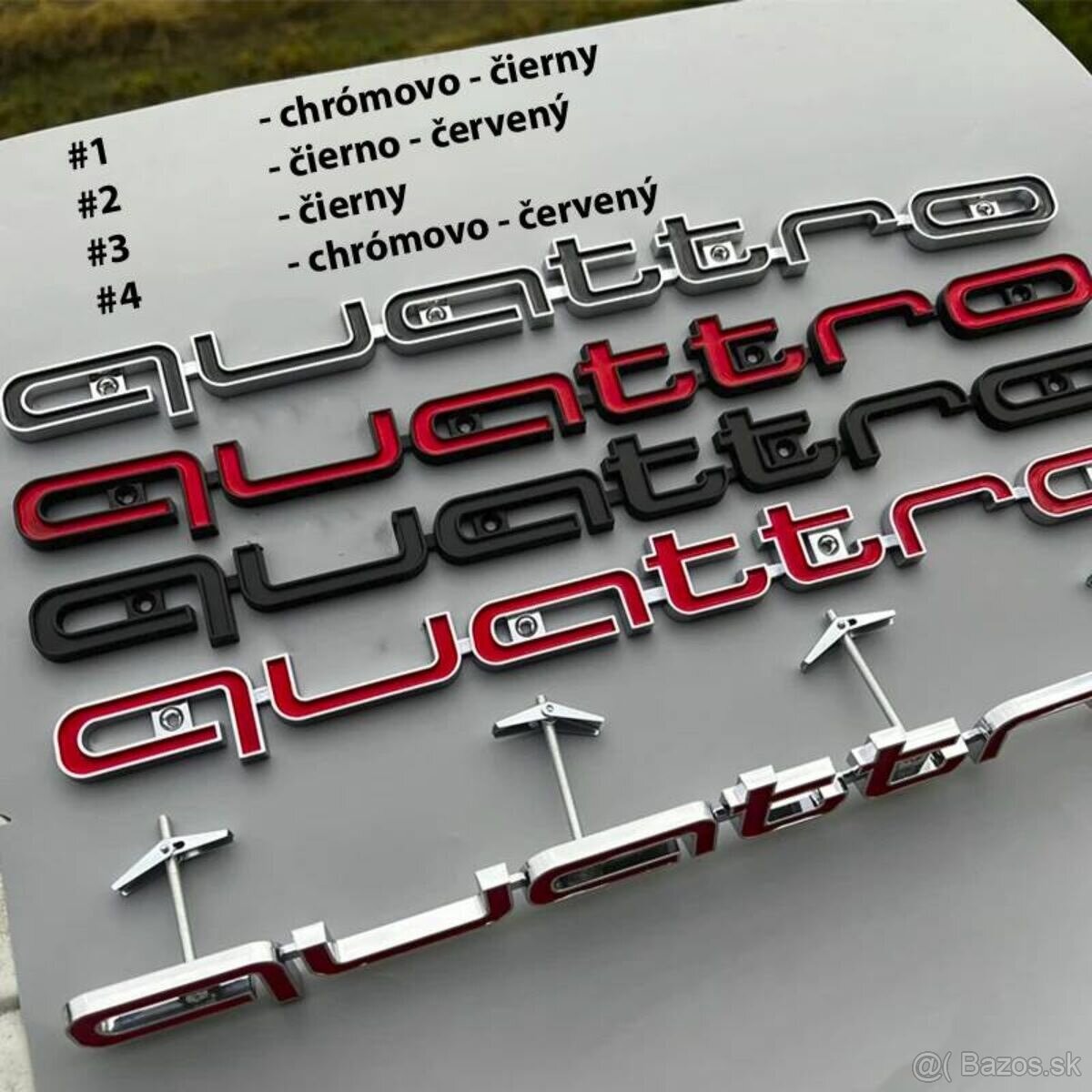 Audi QUATTRO NAPIS OZNACENIE LOGO DO MASKY - 2